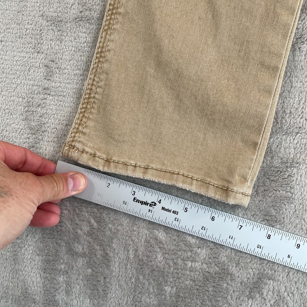BKE Jake Straight Stretch Pants Men 28Rx32 Beige Bauer 3 Custom Fade Embroidered - Picture 9 of 11